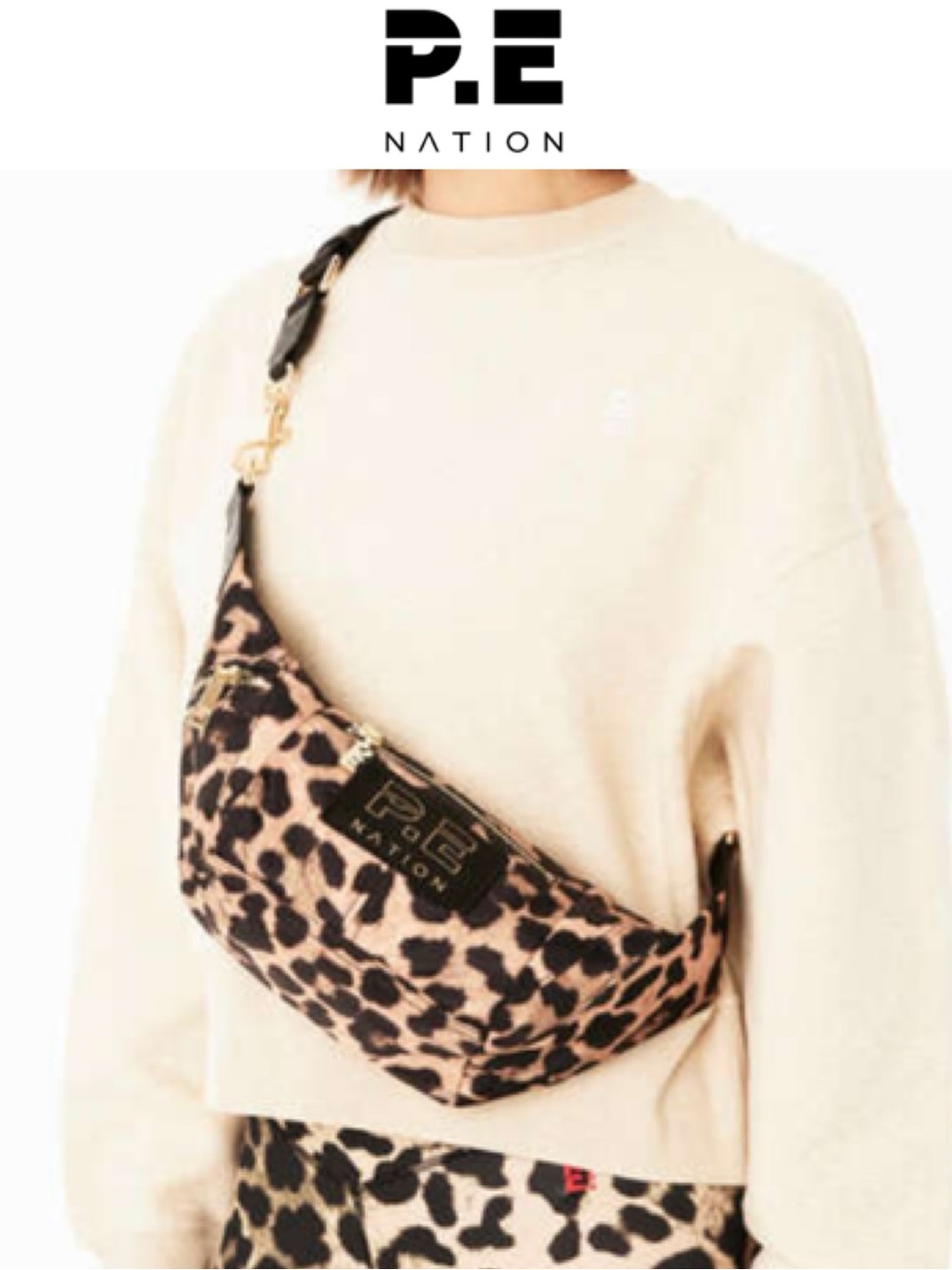 PE NATION DOWNFORCE MINI FASTEST LAP LEOPARD PRINT BELT BAG CROSSBODY FANNY PACK